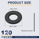 thumbnail image 2 of 120 Pcs Arandela Plana para Tornillos, Arandelas de Acero Inoxidable 4mm ID x 10mm OD x 1mm de Grosor para Pernos, Reparaciones de Fábricas, Cocinas, Tiendas, Negro, 2 of 6