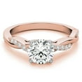 thumbnail image 3 of Solitaire Brilliance 1.5CT Round Brilliant Moissanite Twisted Engagement Ring 14K Two Tone Gold, Ring Size 8, 3 of 5