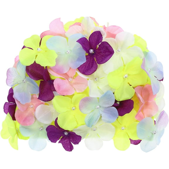 MLINS  Swim Cap Women Adult Fashion Floral Petals Swimmers Caps for Flower Large Miss
