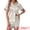 White, variant on DARING DIVA Women's Satin Pajamas Sleepwear Button Down Contrast Color Tops S Pink