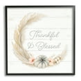 thumbnail image 2 of Thankful & Blessed Tender Autumnal Phrase Wreath Inspirational Graphic Art Framed Art Print Wall Art, 2 of 5