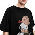 thumbnail image 4 of Camiseta de dibujos animados de Charlie Brown y Snoopy con forma de corazón de Peanuts, camisetas de manga corta, camisetas de algodón de cuello redondo de gran tamaño, 4 of 4