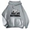 thumbnail image 3 of shqvo Just Do Nothing Hoodie Women Cute Graphic Lightweight Sweatshirts Long Sleeve Oversized Casual Workout Cute Hoodies Pullover Tops Hooded Sweatshirts for Teen Girls, 3 of 4