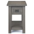 thumbnail image 3 of Trent Home Solid Acacia Wood 14 " Rustic Narrow Side Table in Farmhouse Gray, 3 of 9