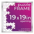 thumbnail image 2 of 19x19 Jigsaw Puzzle Frame Kit - Kit Includes Puzzle Glue Sheets, Silver Wood Puzzle Frame, UV, 2 of 8
