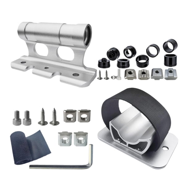 Soporte de horquilla para bicicleta de liberación rápida con tornillos, soporte de estacionamiento de aluminio plata