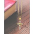 thumbnail image 4 of JewelersClub Diamond Cross Pendant Necklace for Women | 14K Gold-Plated Silver, 4 of 5