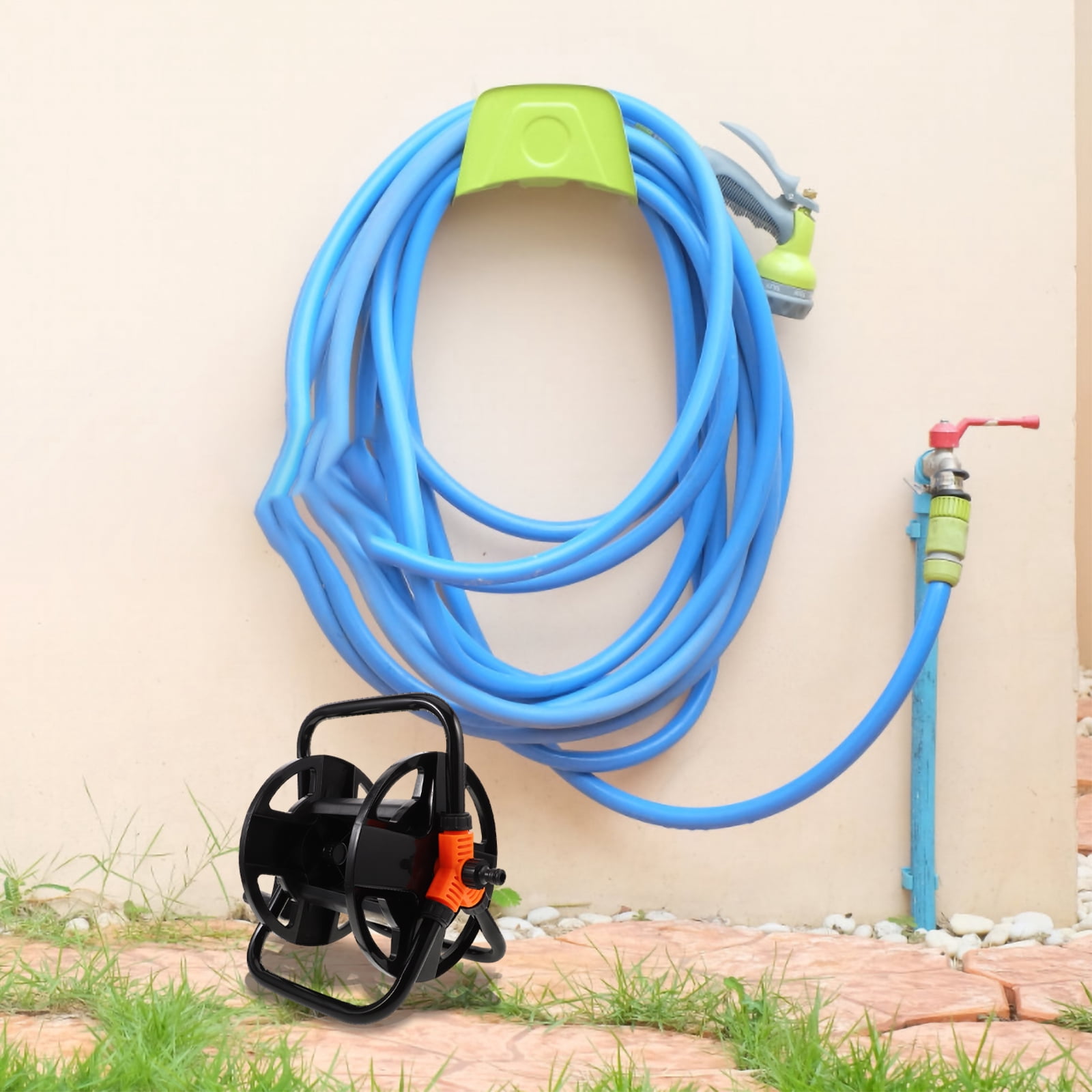 Pipe Storage Rack Hose Holder Hose Reel Portable Hose Reel Holder Hose Hanger Storage Organizer