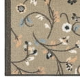 thumbnail image 3 of Custom Size 22" Wide Runner Non-Slip Rubber Backed Machine Washable Hall - 22 Inch Wide x 18 Feet Long Runner (22" x 18' Runner) Rug Jenni Taupe Botanical Floral Indoor Outdoor Low Pile, 3 of 4