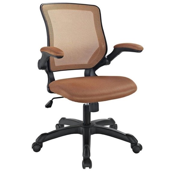 Scranton & Co Modern Breathable Mesh Back Office Chair in Tan