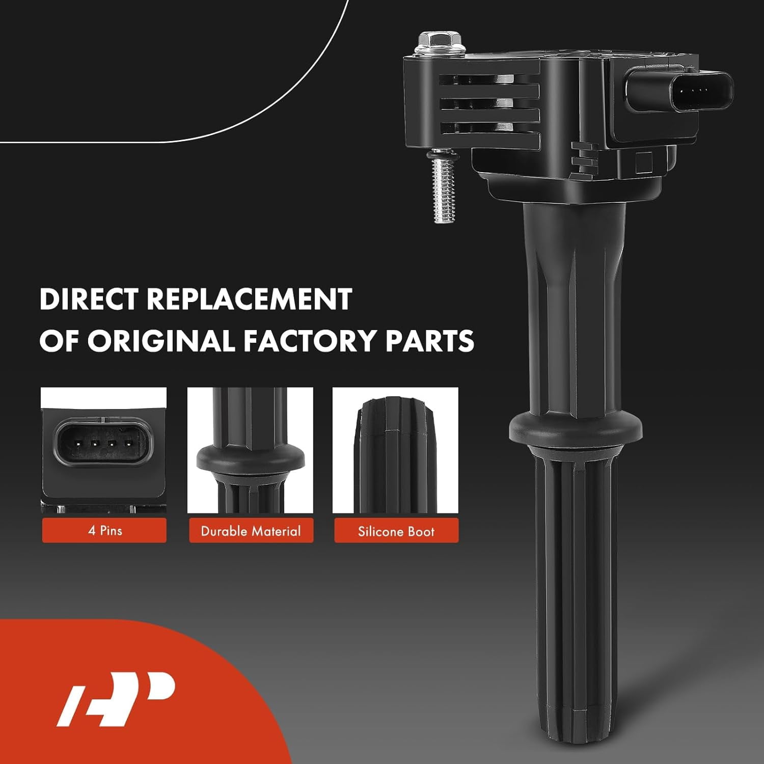 A-Premium Set of 4 Ignition Coil Pack and Iridium Spark Plugs Compatible with Chevrolet Spark 2016-2021, 1.4L