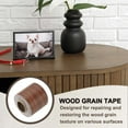 thumbnail image 4 of Uxcell Wood Grain Tape, Self-Adhesive Wood Texture Repair Tape Realistic Wooden Effect Patch for Furniture Cabinets Floor Walls Teak 2" x 32 ft, 4 of 6