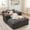 Dark Gray, variant on Reliancer 65" Oversized Chaise Lounge Chair Indoor, Corduroy Upholstered Boneless Sofa Bed, Cloud Floor Sofa Bed, Comfy Sleeper Couch Reading Chairs for Bedroom Living Room, No Assembly
