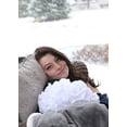 thumbnail image 2 of RufflePuff Hanging Ruffled Ball Pillow by North End Decor, White, 2 of 3