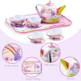 thumbnail image 3 of Joyfy Unicorn Tea Set for Girl, Princess Tin Teapot Tea Party Set, Pretend Play Kitchen Toy for Kids Toddlers Age 3 4 5 6, 3 of 7