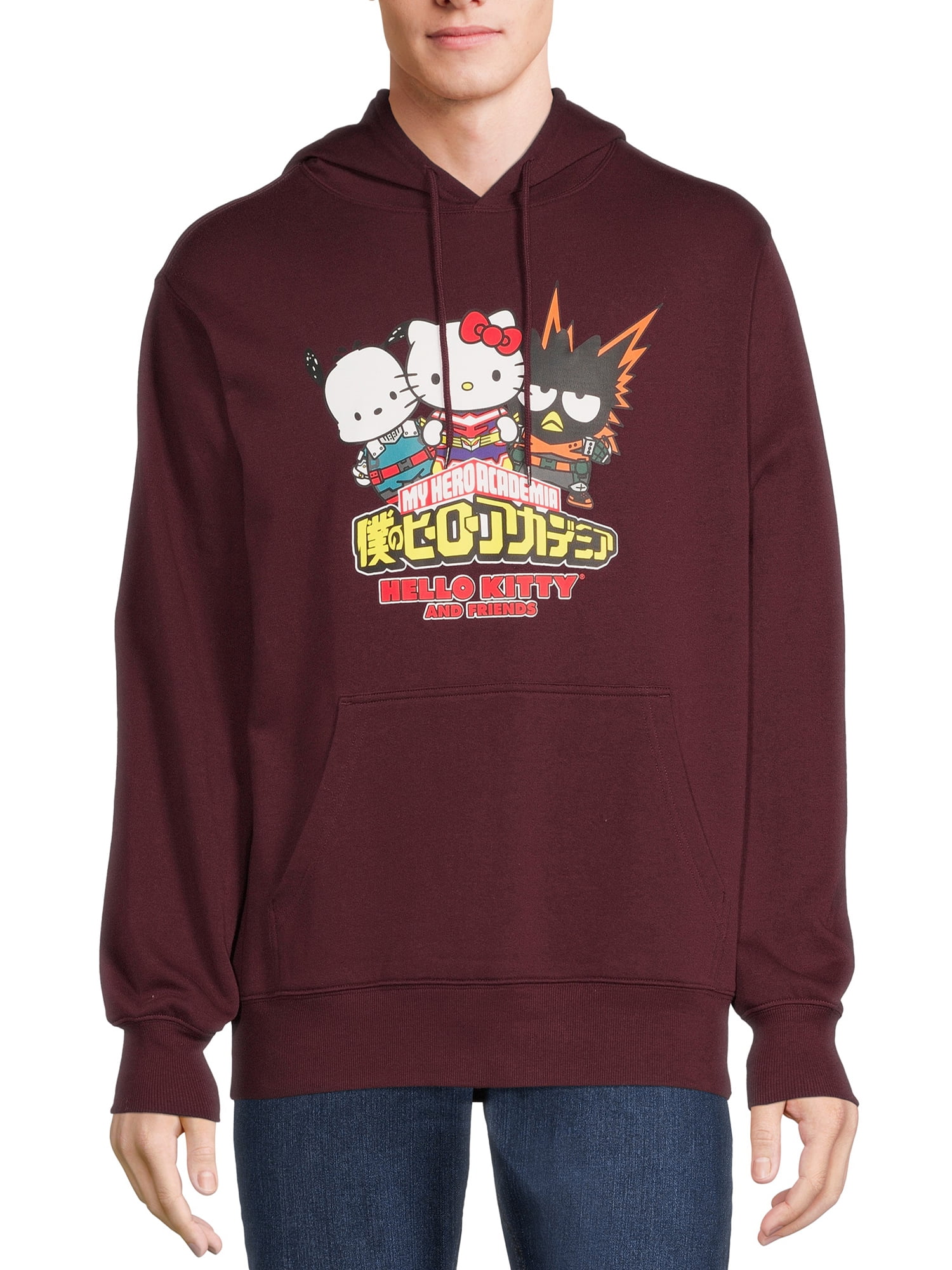 My Hero Academia and Hello Kitty Men's Pullover Hoodie
