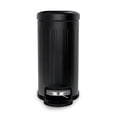 thumbnail image 4 of Acento Linea Slim Ribbed Rectangular Step Trash Can, 1.3 Gallon Bathroom Waste Bin with Soft-Close Lid and Removable Inner Bucket, Ribbed Matte Black, 4 of 11