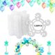 thumbnail image 1 of Clips para Globos, 120 Unidades, Conectores Blancos para Arco de Globos Decorativo, Soporte para Columna de Globos y Flores de Globos, 1 of 4
