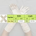 thumbnail image 3 of Ediodpoh Women Solid Color Satin Pleated Wedding Gloves for Party Events and Elegant Occasions Gold, 3 of 4