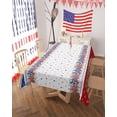 thumbnail image 3 of 4th of July Tablecloth Patriotic Stars Table Cloth for Independence Day Waterproof Poppy Eucalyptus Leaves Tablecloths Rectangle Kitchen Table Cover for Dinner Picnic Memorial Day Holiday Party 60x102, 3 of 6