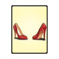 thumbnail image 1 of RYLABLUE Couverture en Polaire à Talons Hauts Rouges 58x80 Pouces, 1 of 3