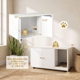 thumbnail image 3 of Vebreda Wooden Cat Litter Box Enclosure Hidden Litter Box Furniture with Scratching Board, Versatile Use, Ultimate Privacy & Cleanliness, 3 of 10