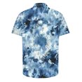 thumbnail image 3 of miqiqism Comfy Shirts Mens Short Sleeve Tops Tie Dye Blouses Botton Down Tee Top Shirt Casual Outfits Trendy Summer Clothings,05_Multicolor,5X-Large, 3 of 4