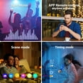 thumbnail image 4 of LED Ceiling Light 30W 2700LM Round Flat Panel Light WiFi BT RGBIC/CCT/RGB 2700K-6500K Dimmable Color Changing Light Fixture App Control with 2.4G Remote Control for Home Bedroom Closet Room, 4 of 5