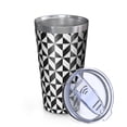 thumbnail image 2 of 16oz Tumblers Black White Geometric Checkered Pattern Stainless Steel Vacuum Insulated Double Wall Travel Tumbler Cups Mug with Lid and Straw,Cleaning Brush for Coffee,Tea, 2 of 4
