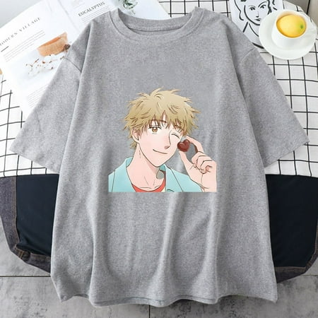 

JHPKJSkip and Loafer Sima Sousuke T Shirts WOMEN Chocolate Wink Smile T-shirts 100% Cotton Tshirts Summer Casual Anime Graphic O-neck