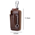thumbnail image 2 of Laklulu Bolso para llaves de cuero para hombre, bolso multifuncional para llaves con control remoto para el hogar, 2 of 5