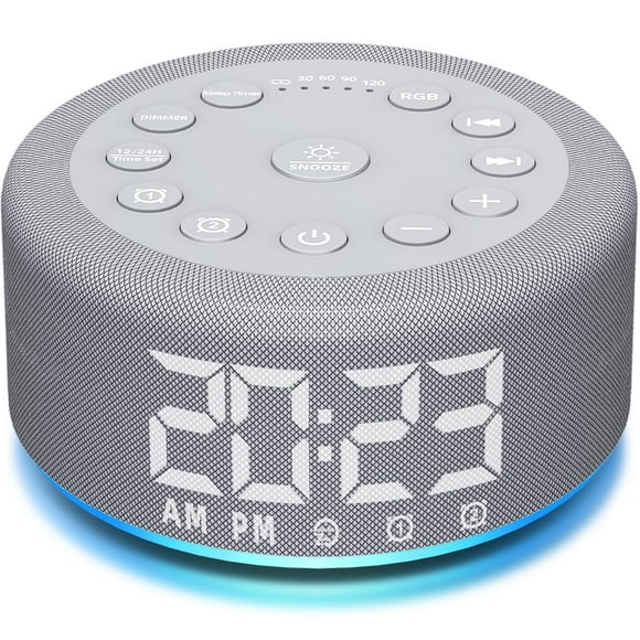 Reloj despertador Sound Machine, luz nocturna, ruido blanco, 3 en 1
