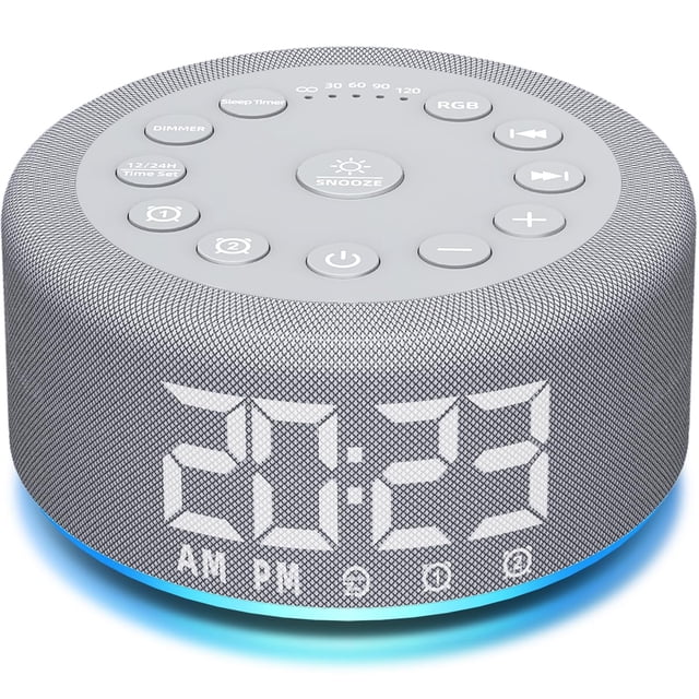 Reloj despertador Sound Machine, luz nocturna, ruido blanco, 3 en 1