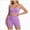 A5-Purple, variant on Women 2 Piece Workout Sets Compression Tummy Control Leggings with Pockets Halter Built in Bra Tank Tops,Compression(Purple,M)