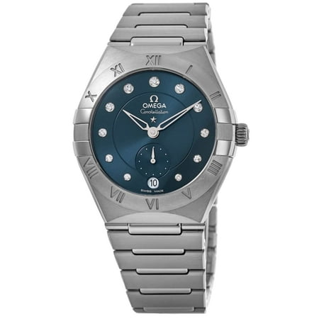 Omega Constellation Star 27mm Blue Diamond Dial Stainless Steel Women's Watch 131.10.34.20.53.001