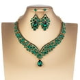 thumbnail image 5 of Xinyolin Bridal Earrings Necklace Set - Water Drop-shaped Rhinestones Geometric Jewelry, 5 of 8