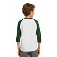 thumbnail image 3 of Sport-Tek ®  Youth Colorblock Raglan Jersey.  Yt200 L White/ Forest, 3 of 7
