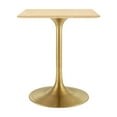 thumbnail image 2 of Modway Lippa 24" Square Wood Dining Table in Gold Natural, 2 of 7