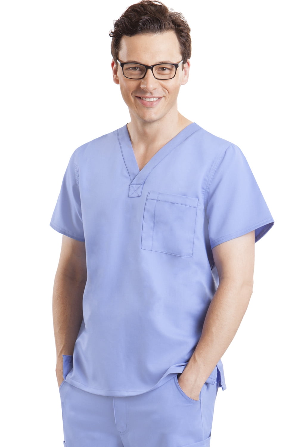 Healing Hands Healing Hands Blue Label Men's James 1Pocket Scrub Top