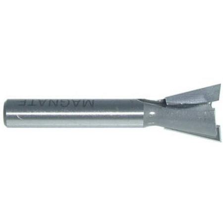 

Magnate 402 Dovetail 2 Flute Carbide Tipped Router Bit — 14 Degree; 1/2 Cutting Diameter; 1/2 Cutting Height; 1/4 Shank Diameter; 2-3/8 Overall Length