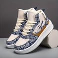 thumbnail image 6 of Men'S Fashion High-Top Skateboarding Sneakers - Stylish Chunky Sole, Casual Lace-Up Running Shoes, Letter Print, Durable EVA And Fabric, Four Seasons Outdoor Shoes, Outdoor Sneakers, 6 of 9