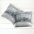 thumbnail image 6 of Ambesonne City Throw Pillow Cover 2 Pack, Big Window Downtown View, 16", Grey White, 6 of 7