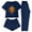 Navy, variant on Levmjia Womens 3 Piece Pajama Set Short Sleeve Top With Pants and Shorts Thanksgiving Soft Sleepwear Casual Home Comfort Relaxing Nightwear Daily Wear