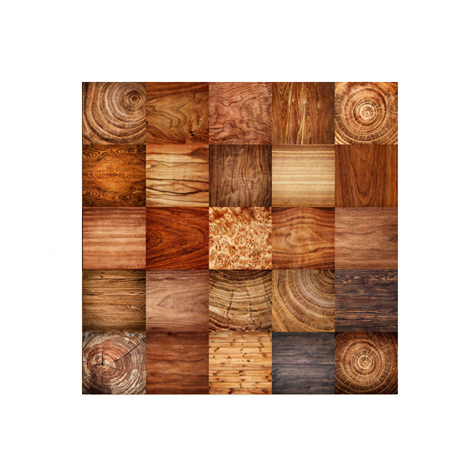 Imitation Wood Grain Tile Stickers Retro Brick Pattern Floor Stickers