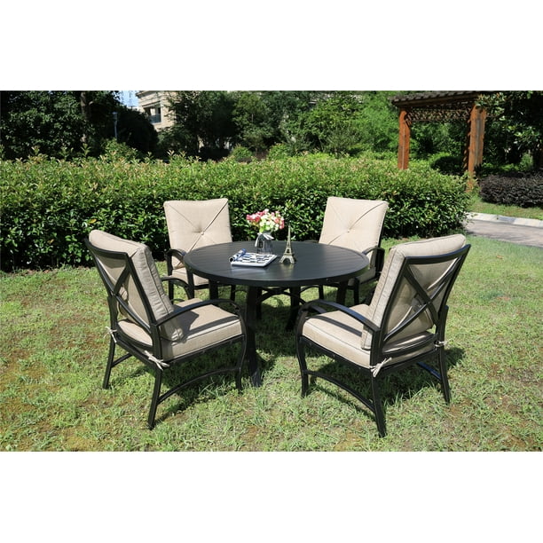 Napa Outdoor Patio Dining Set With Arm Chairs Aluminum 5 Piece Com Napa Outdoor Patio Dining Set With Arm, Napa Patio Furniture