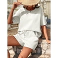 thumbnail image 5 of EASYBRAUS Women Batwing Sleeve Top and Shorts Set Summer 2025 Casual Two Piece Outfit S-XXL, 5 of 6