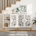 thumbnail image 6 of JOINICE Accent Storage Cabinet with Doors,Small Sideboard Buffet Cabinet,31.5" W,for Living Room,Entryway,Dining Room,Carved,White, 6 of 8