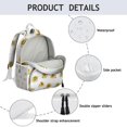 thumbnail image 3 of Floral and Bee Students Backpack - Rustic Yellow Sunflower and Butterfly Pattern with Vintage Farmhouse Style, Lightweight Waterproof School Bag for Students, 3 of 6