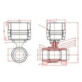 thumbnail image 3 of 1 1/4" DN32 Five wires control Normally Open Electric Ball Valve,AC110-230V Stainless Steels Motorized Ball Valve, 3 of 5