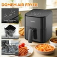 thumbnail image 3 of 3 Qt Compact Air Fryer with Non-Stick Basket and Rack, User Friendly Simple Touchscreen, Cook in Simple Steps, Low-Oil Cooking Small Air Fryer, Space Saving Cooker, 3 of 5